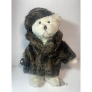 Berkeley Designs Vintage Jointed Teddy Bear Faux Fur Coat  Hat Pearl Necklace 10